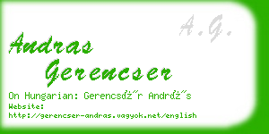 andras gerencser business card